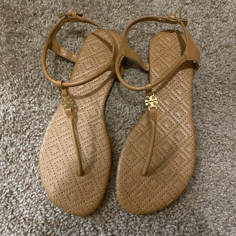 Tan straps sandals